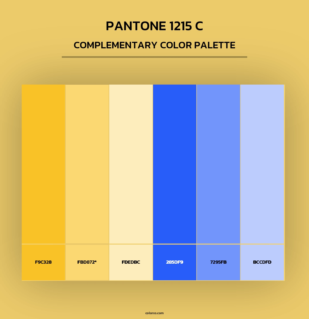 PANTONE 1215 C - Complementary Color Palette