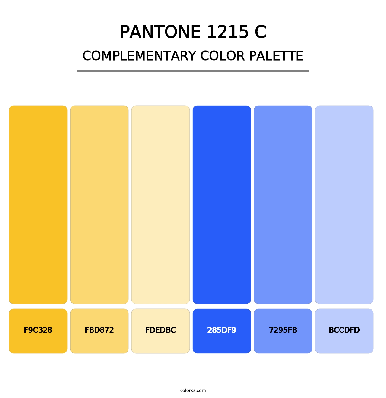 PANTONE 1215 C - Complementary Color Palette