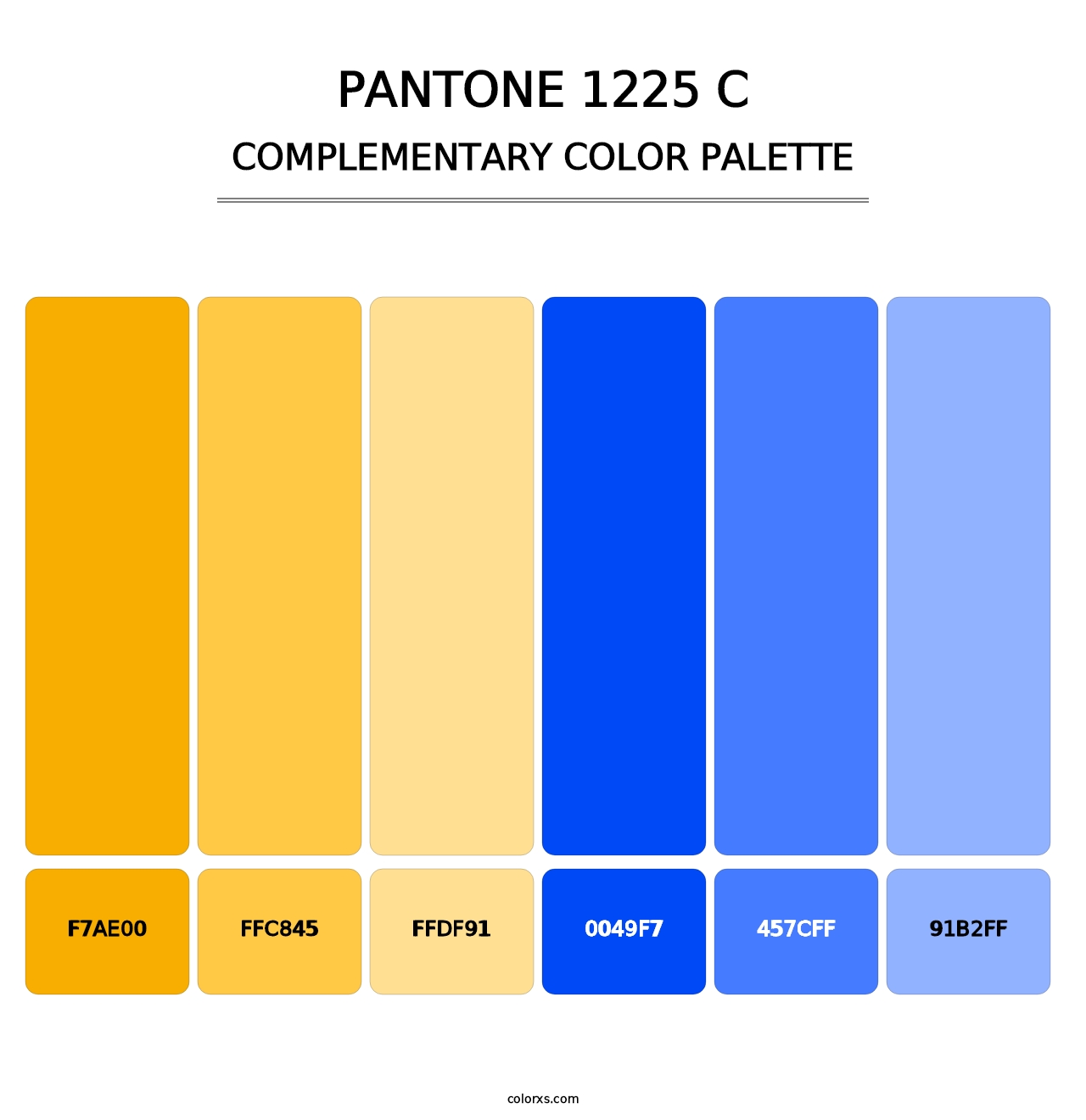 PANTONE 1225 C - Complementary Color Palette