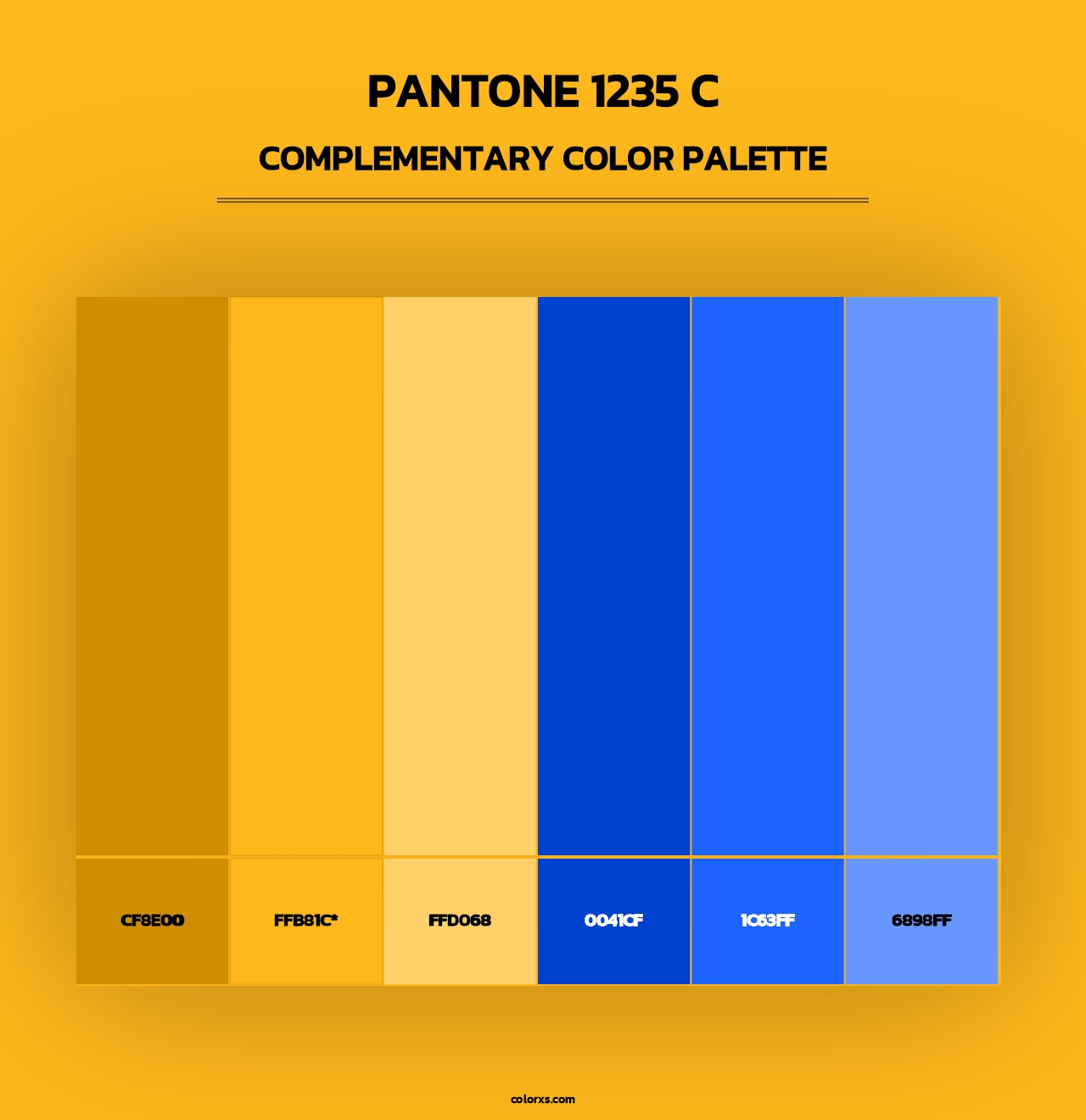 PANTONE 1235 C - Complementary Color Palette
