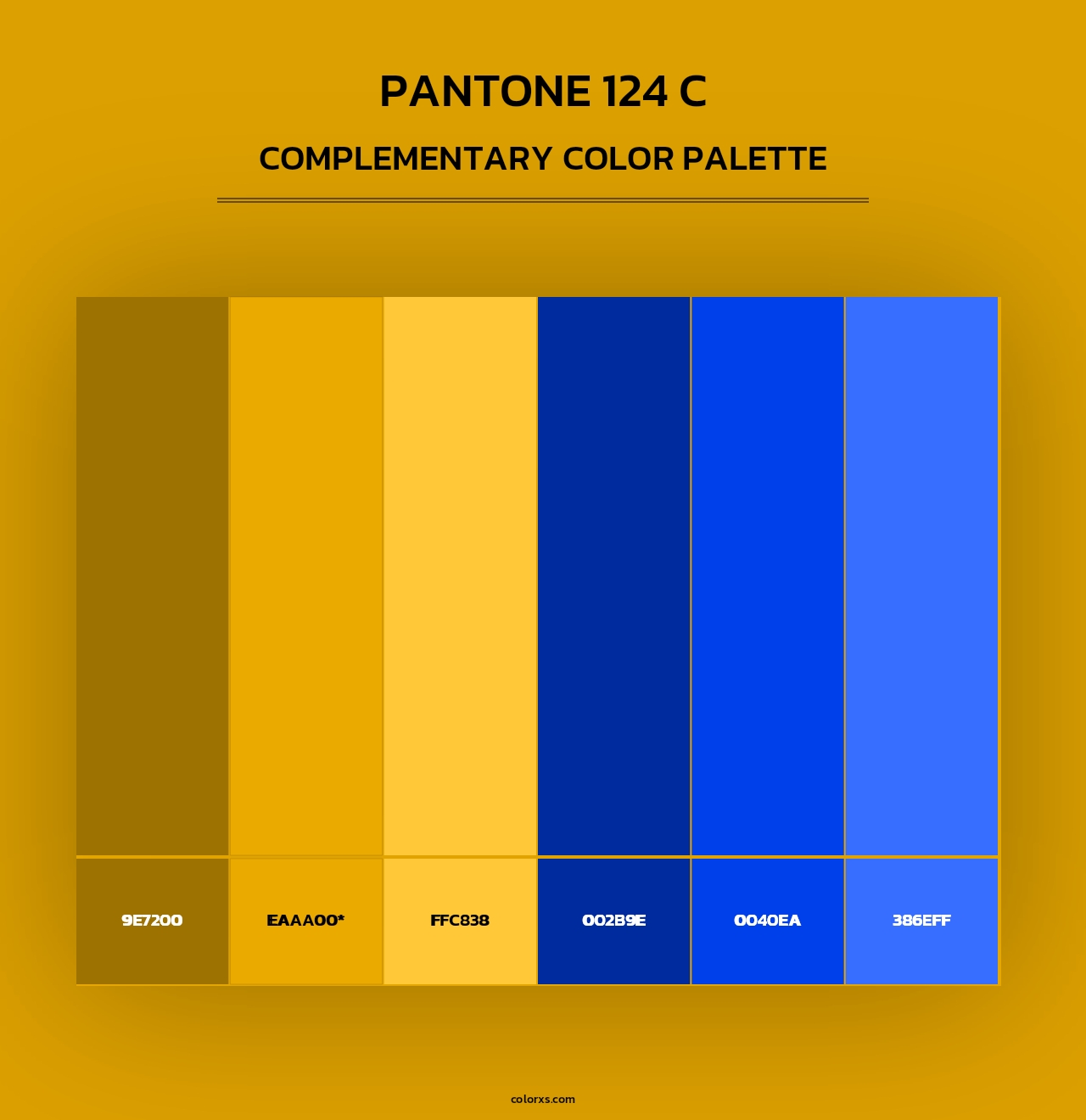 PANTONE 124 C - Complementary Color Palette