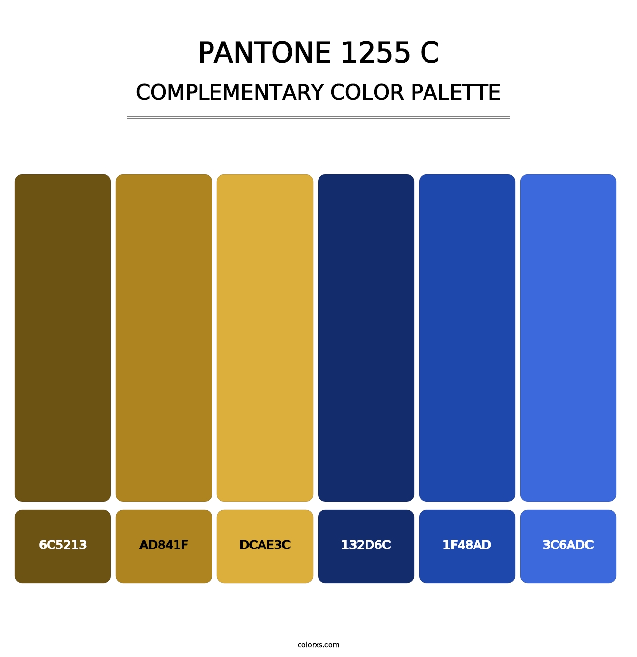 PANTONE 1255 C - Complementary Color Palette