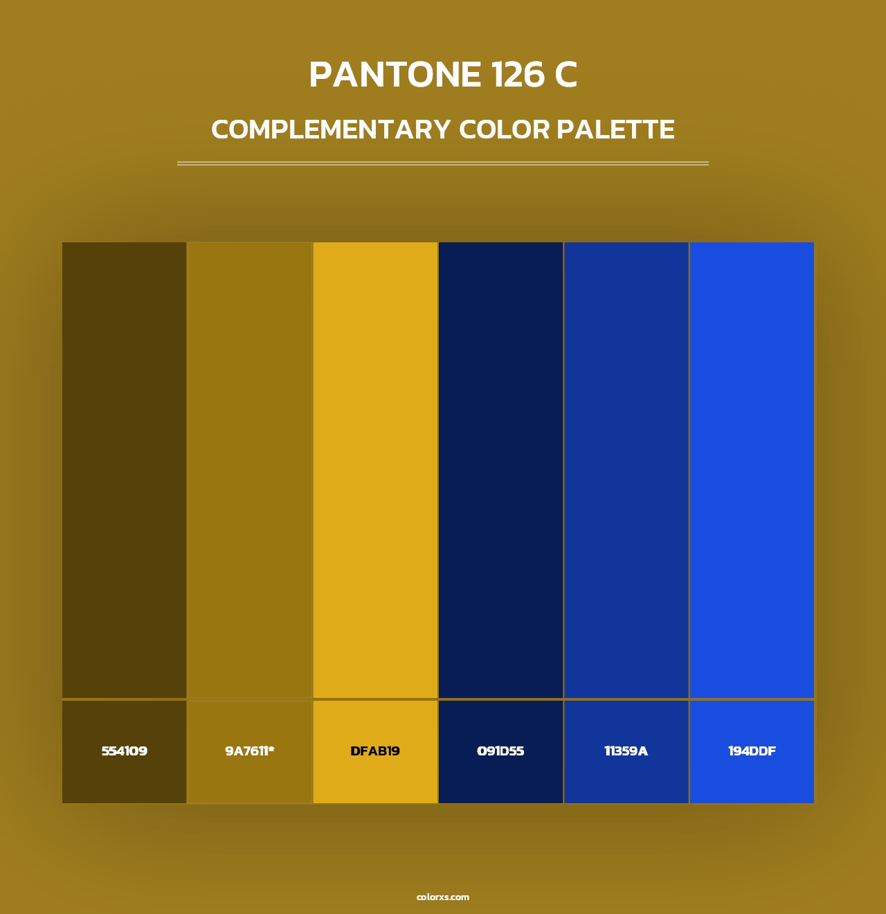 PANTONE 126 C - Complementary Color Palette