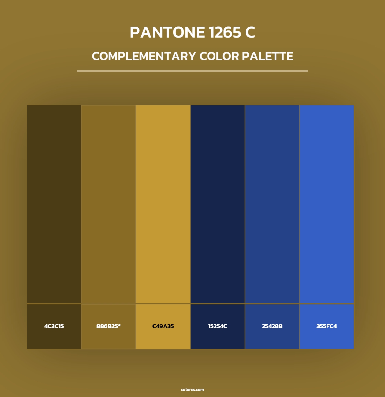 PANTONE 1265 C - Complementary Color Palette