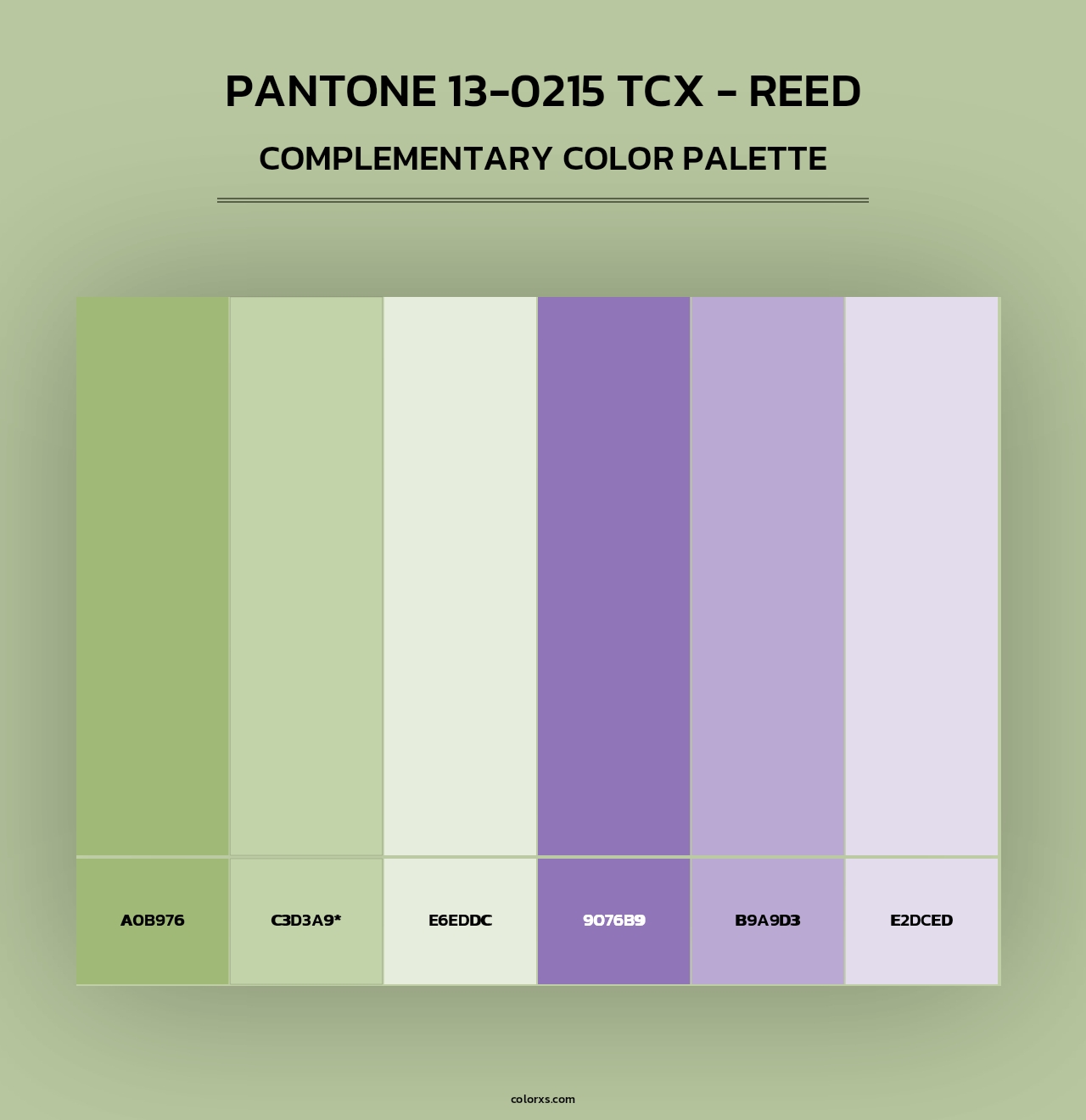 PANTONE 13-0215 TCX - Reed - Complementary Color Palette