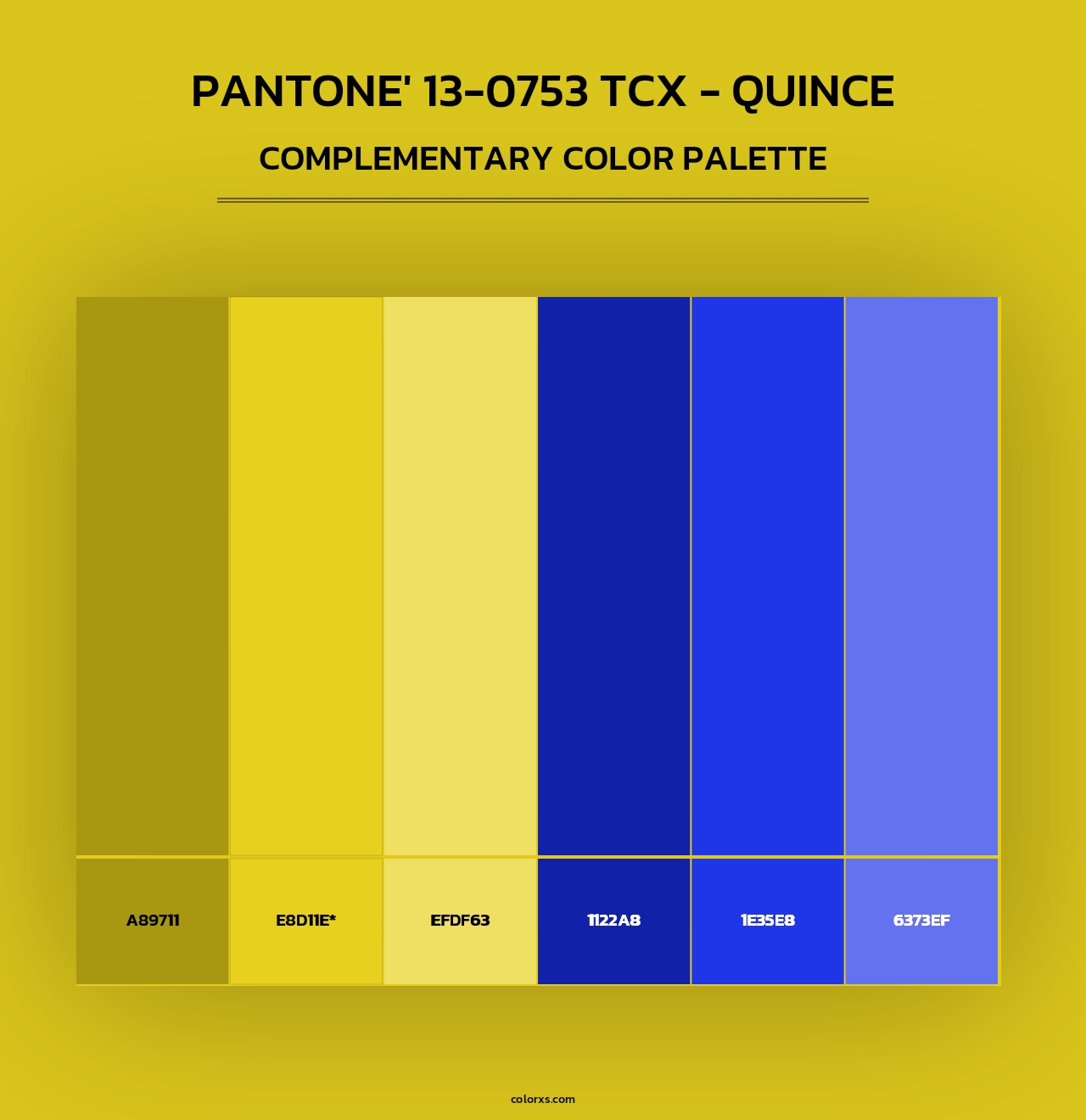 PANTONE' 13-0753 TCX - Quince - Complementary Color Palette