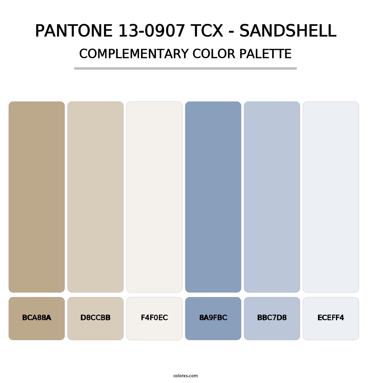 PANTONE 13-0907 TCX - Sandshell - Complementary Color Palette