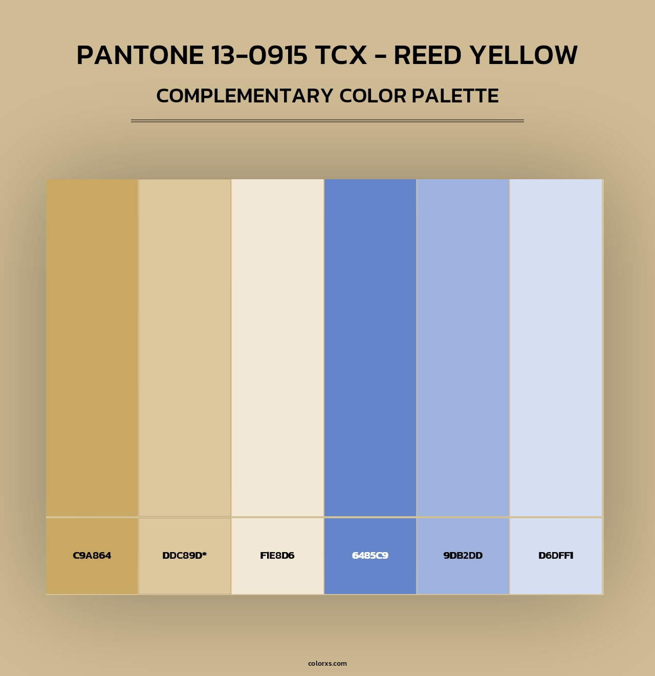 PANTONE 13-0915 TCX - Reed Yellow - Complementary Color Palette