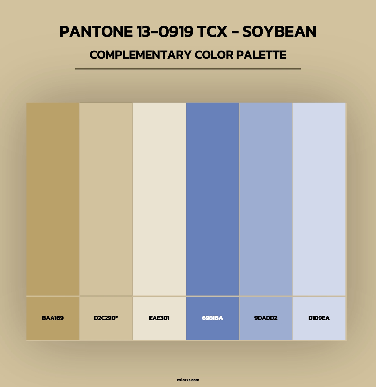 PANTONE 13-0919 TCX - Soybean - Complementary Color Palette