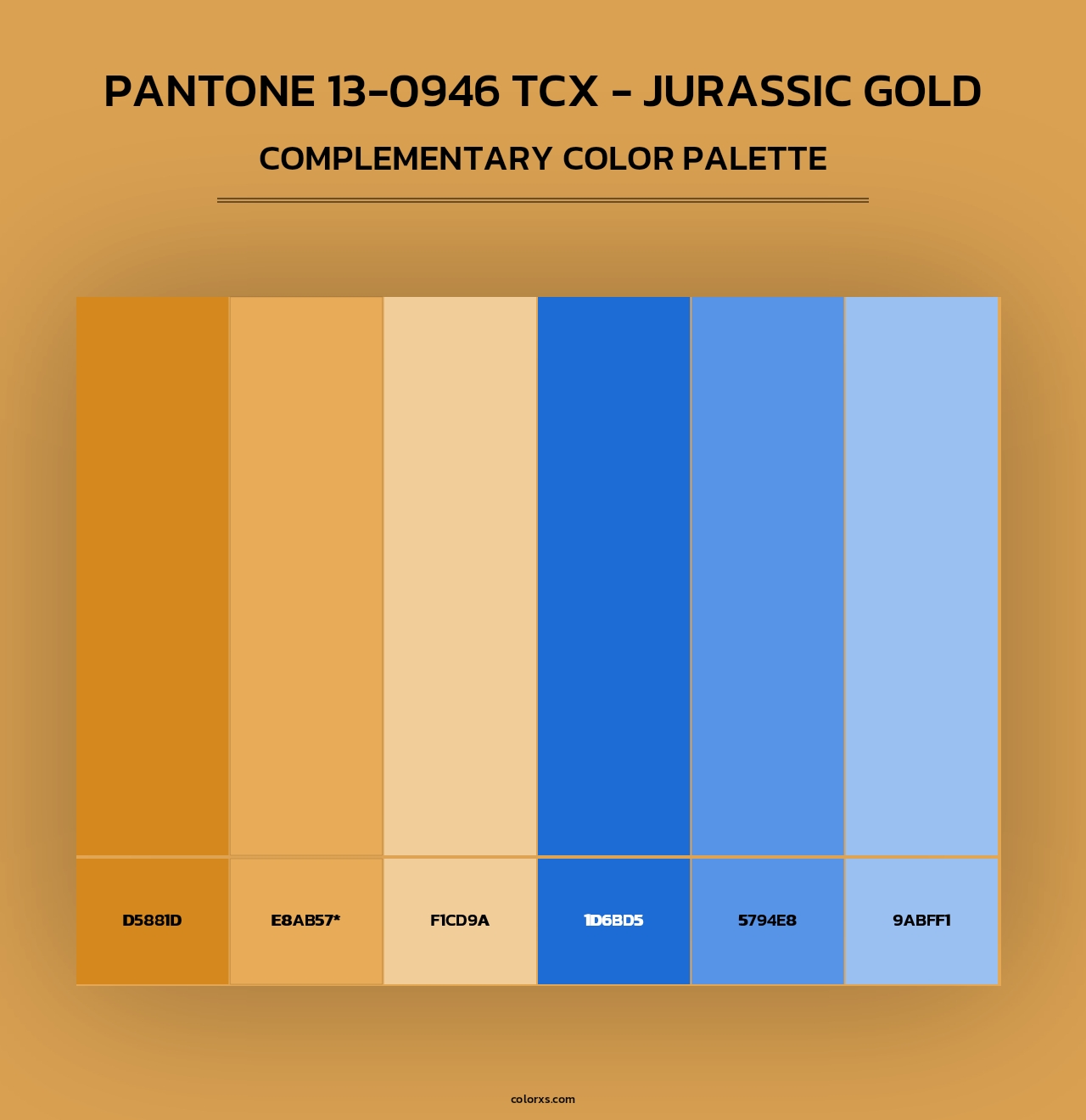 PANTONE 13-0946 TCX - Jurassic Gold - Complementary Color Palette