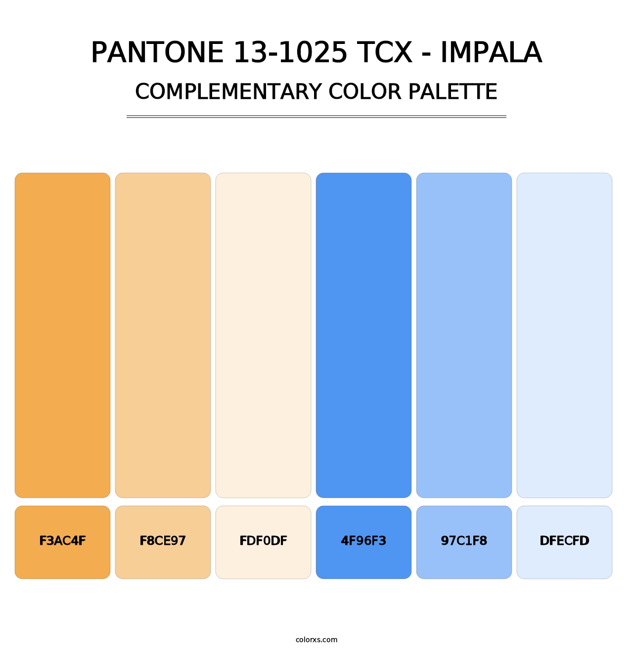 PANTONE 13-1025 TCX - Impala - Complementary Color Palette