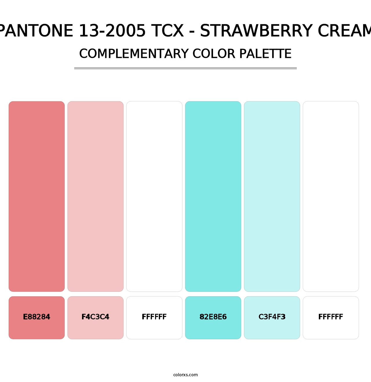 PANTONE 13-2005 TCX - Strawberry Cream - Complementary Color Palette