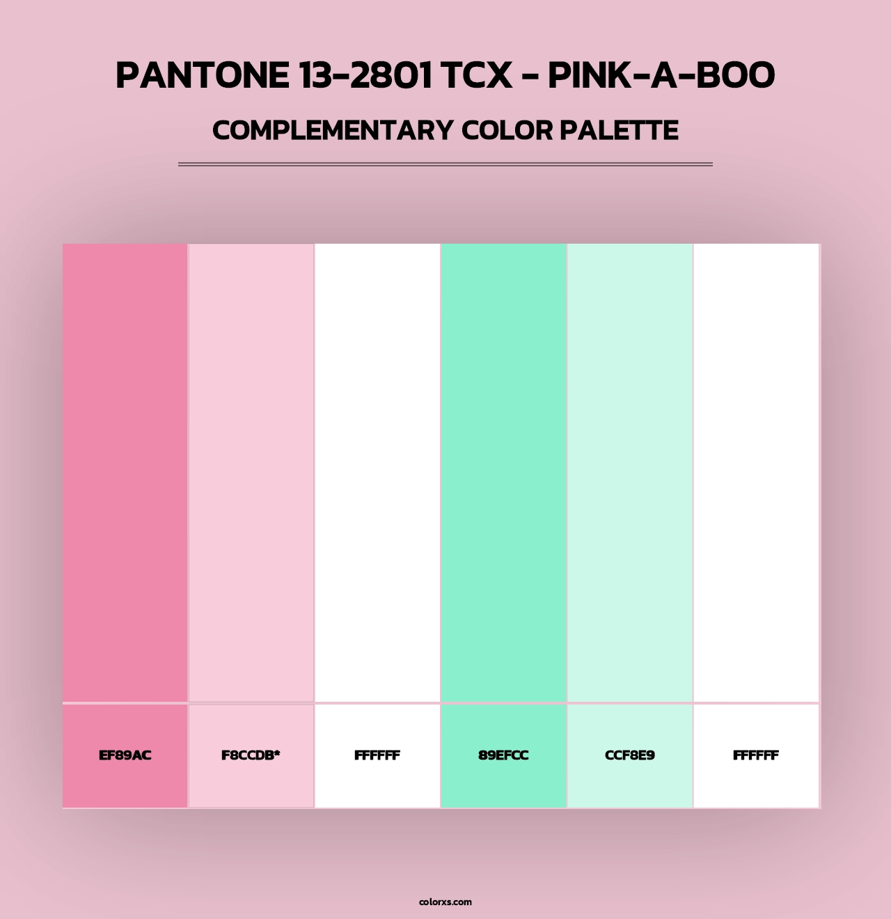 Pantone 13-2801 TCX - Pink-a-boo - Complementary Color Palette