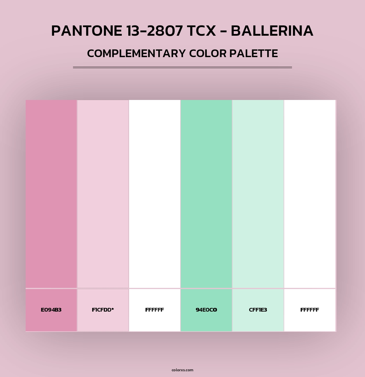 PANTONE 13-2807 TCX - Ballerina - Complementary Color Palette