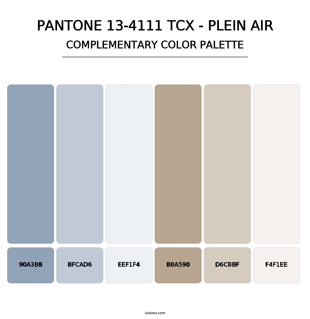 PANTONE 13-4111 TCX - Plein Air - Complementary Color Palette