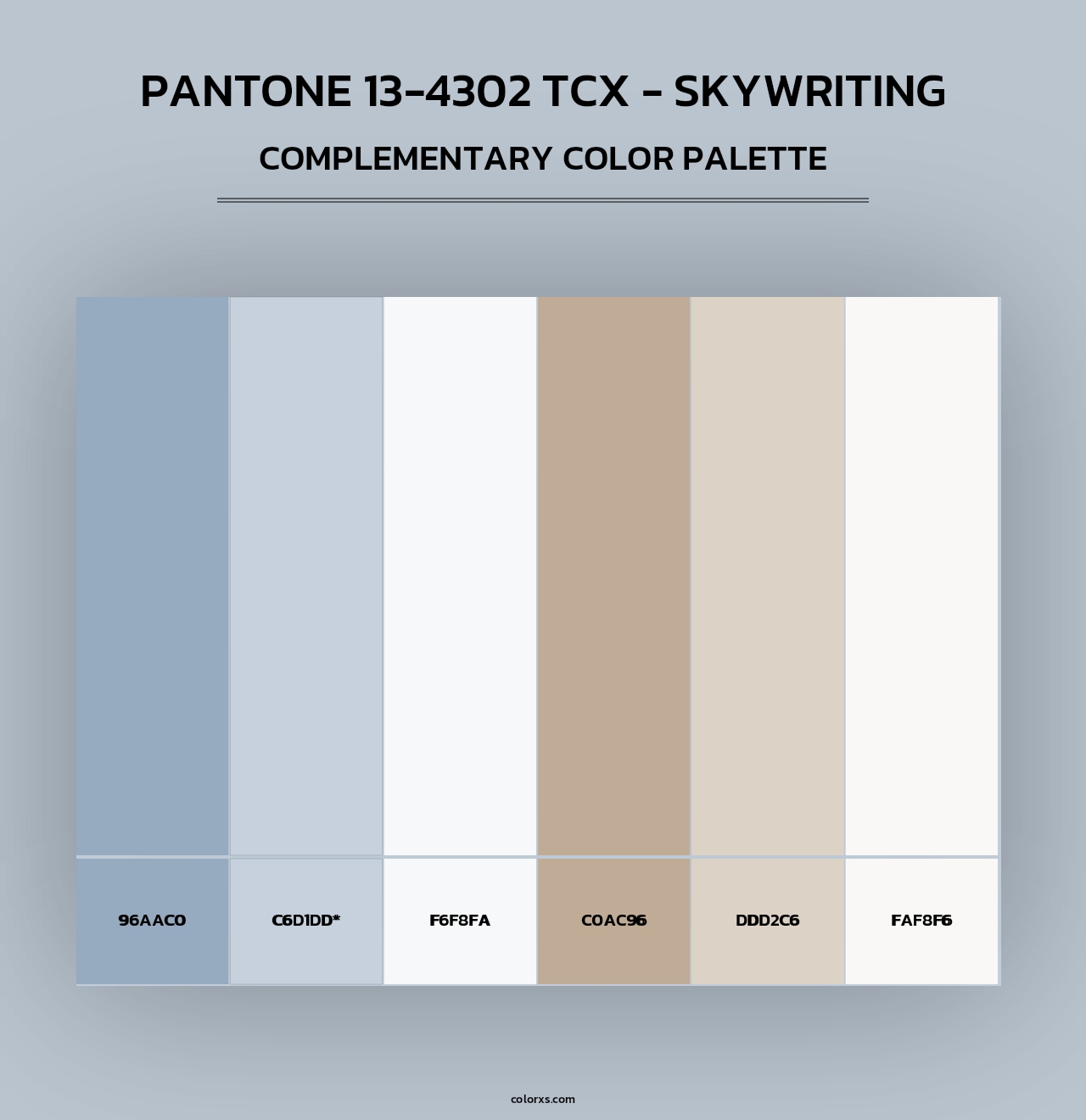 PANTONE 13-4302 TCX - Skywriting - Complementary Color Palette