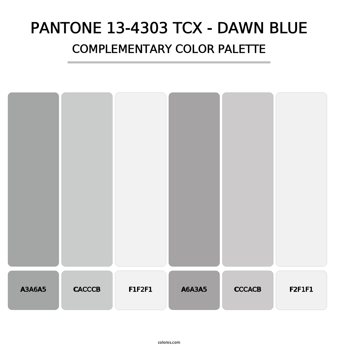 PANTONE 13-4303 TCX - Dawn Blue - Complementary Color Palette