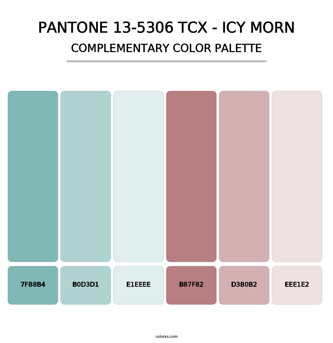 PANTONE 13-5306 TCX - Icy Morn - Complementary Color Palette