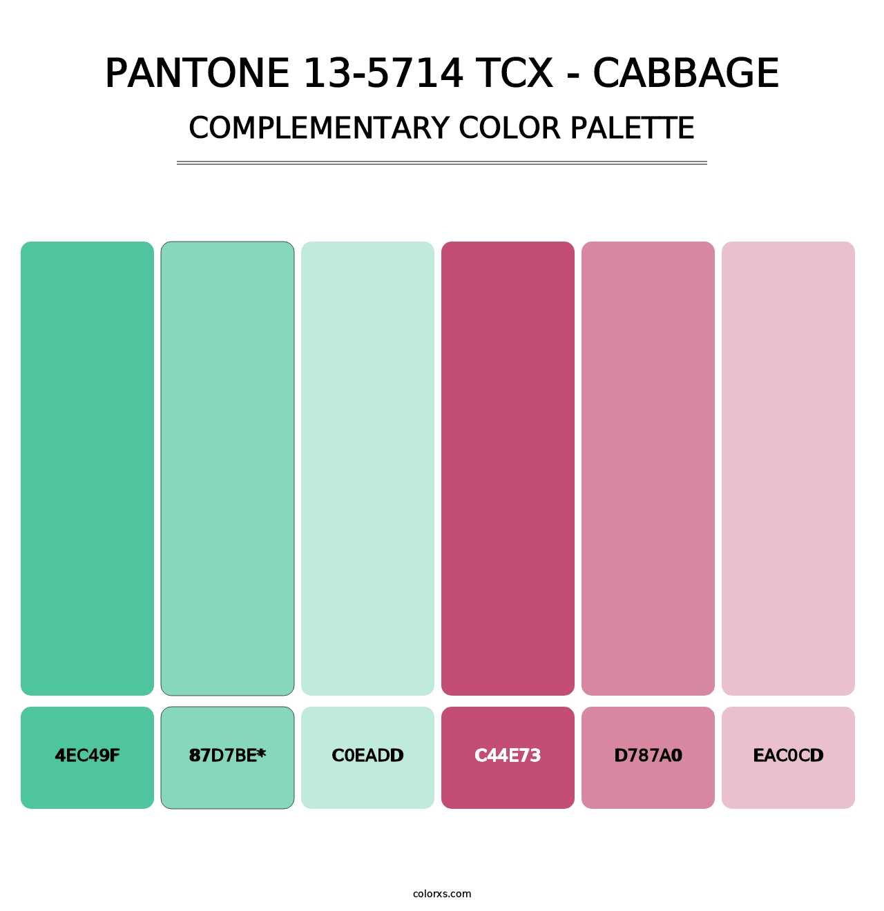 PANTONE 13-5714 TCX - Cabbage - Complementary Color Palette