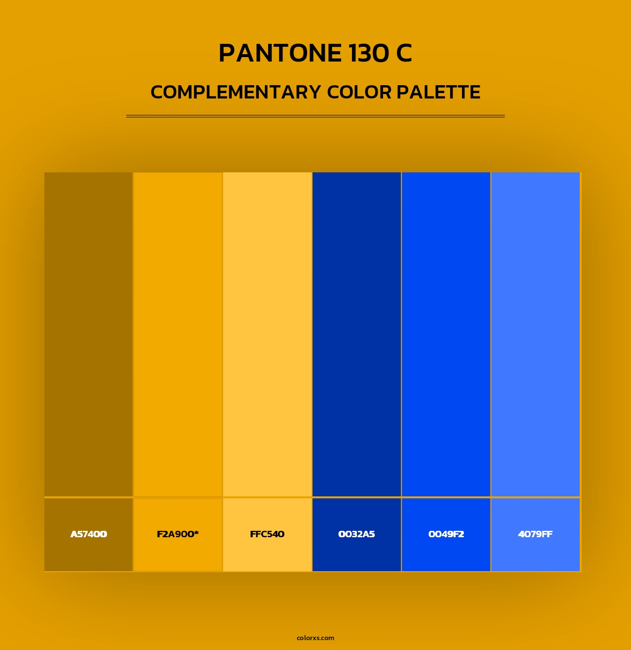 PANTONE 130 C - Complementary Color Palette