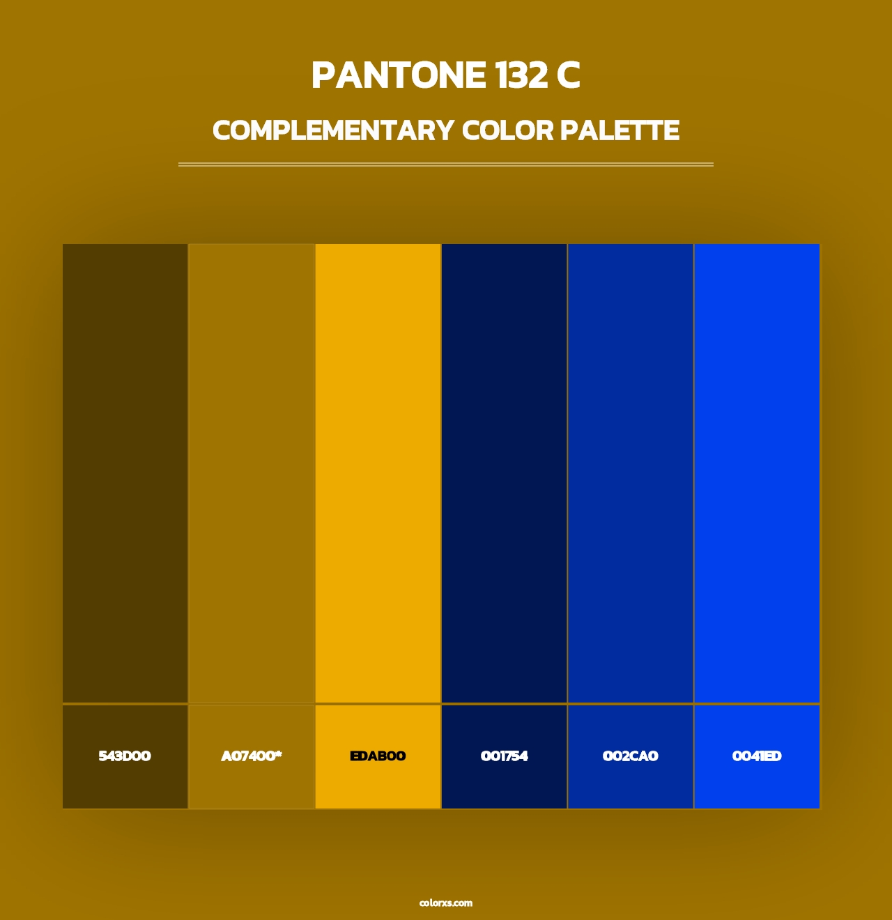 PANTONE 132 C - Complementary Color Palette