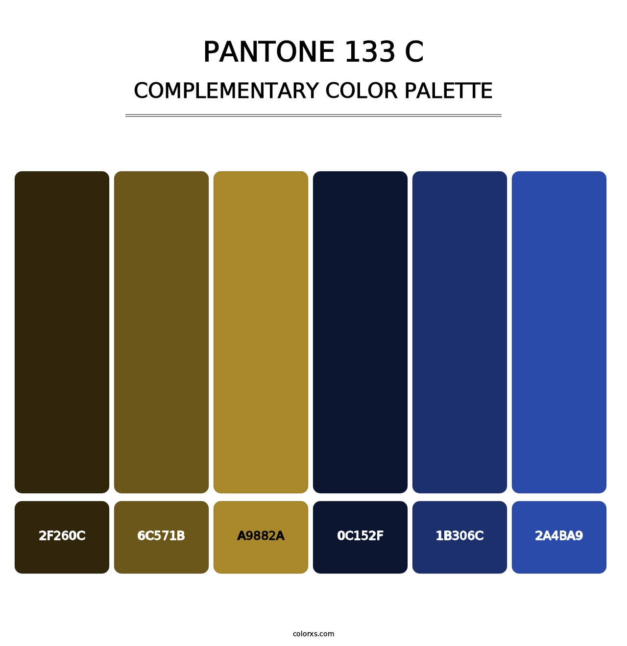 PANTONE 133 C - Complementary Color Palette