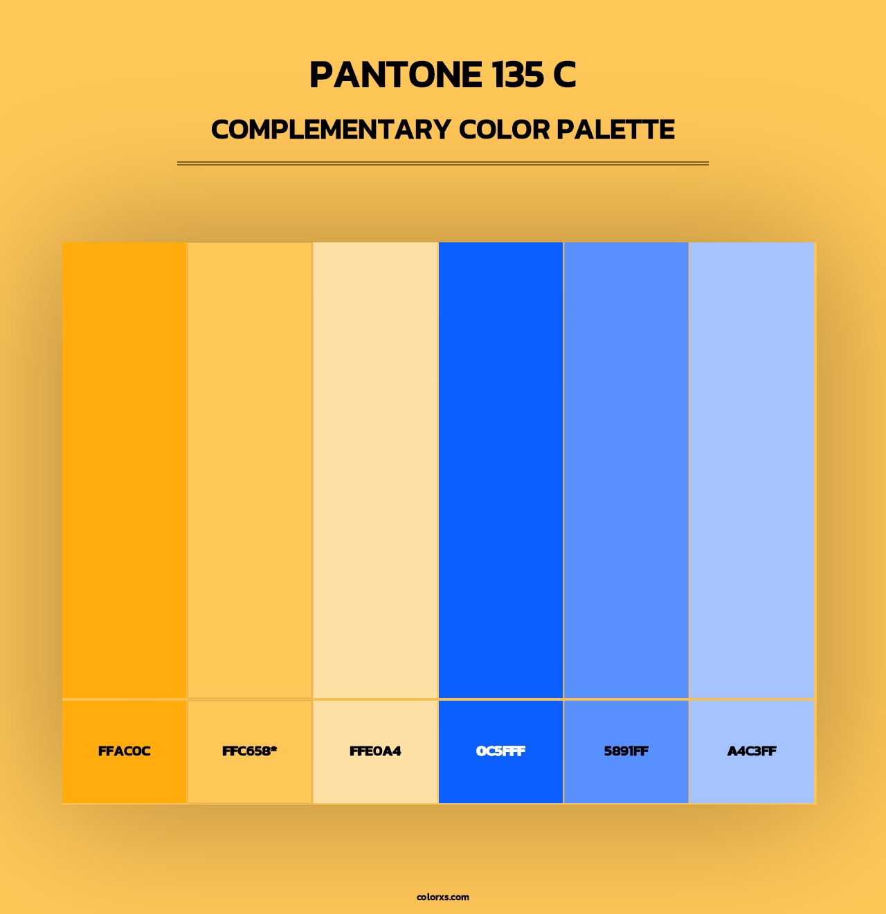 PANTONE 135 C - Complementary Color Palette