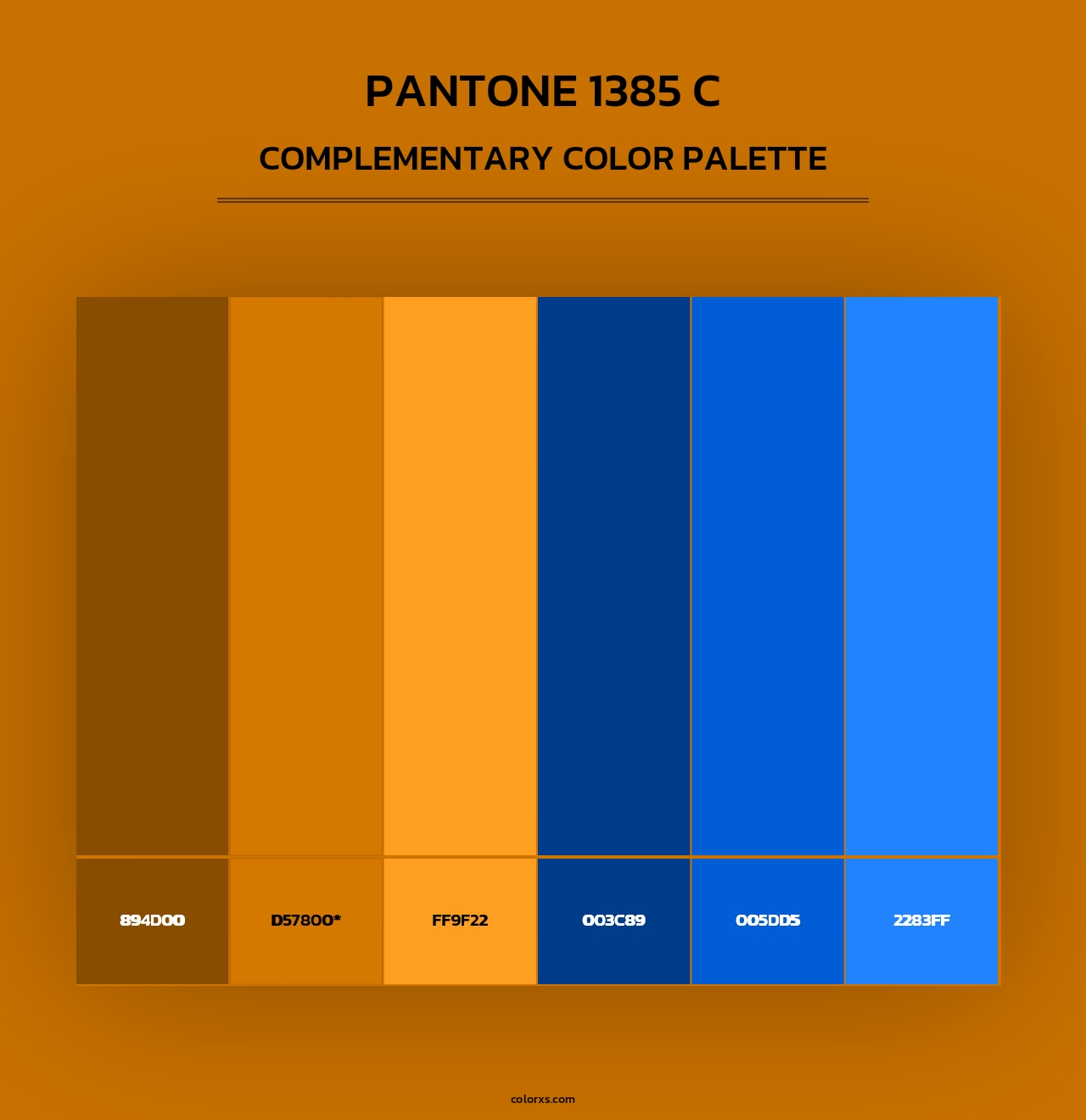 PANTONE 1385 C - Complementary Color Palette