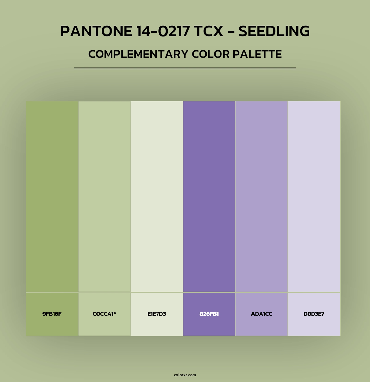 PANTONE 14-0217 TCX - Seedling - Complementary Color Palette