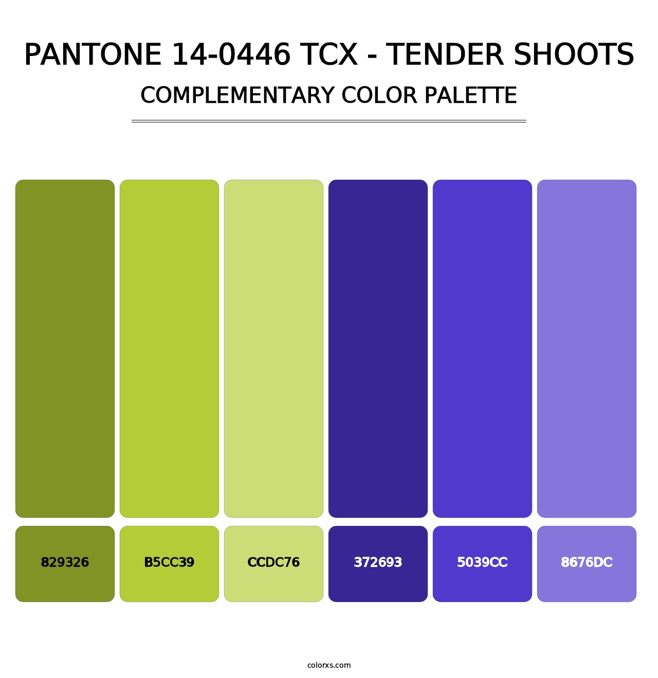 PANTONE 14-0446 TCX - Tender Shoots - Complementary Color Palette