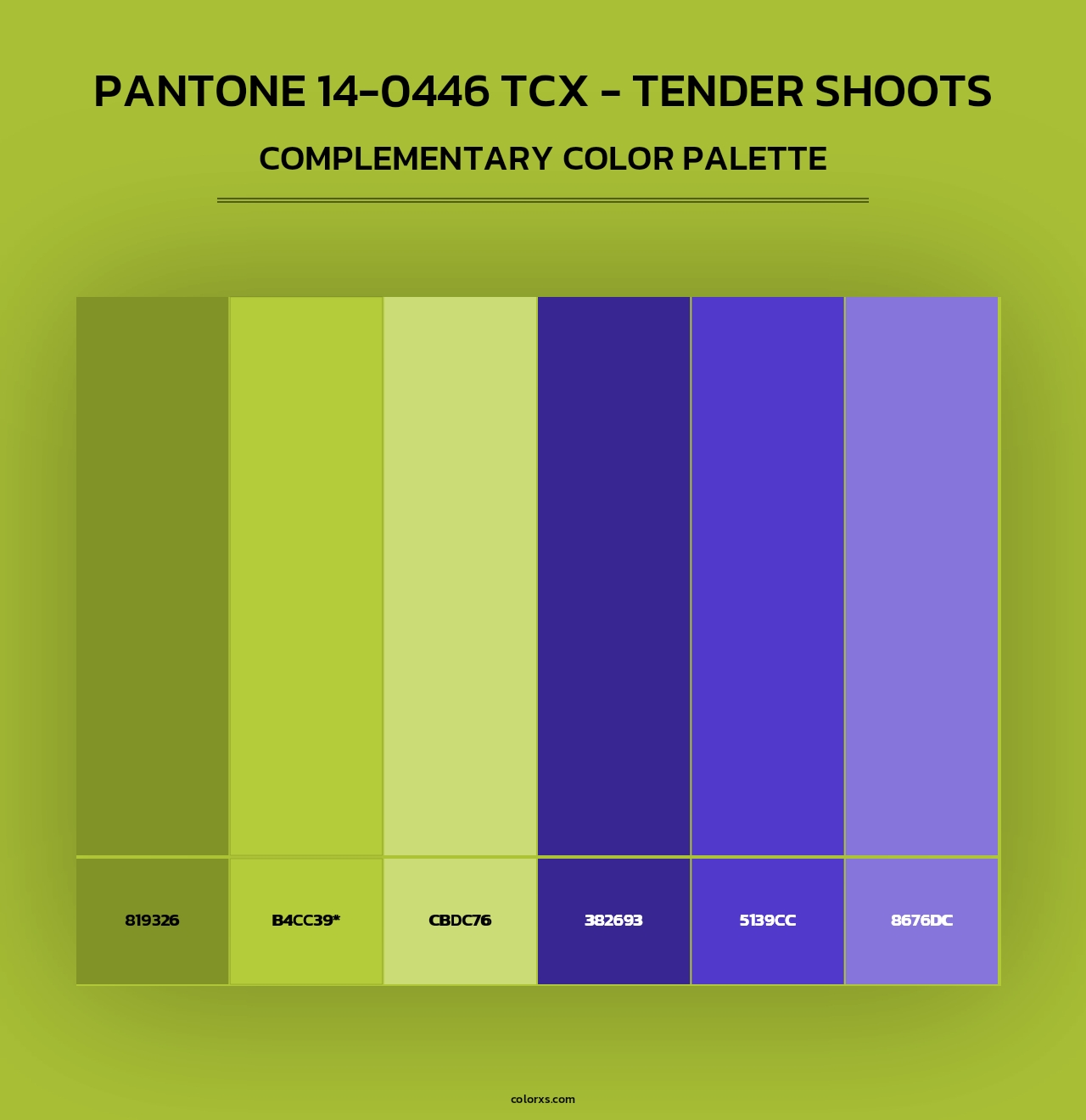 PANTONE 14-0446 TCX - Tender Shoots - Complementary Color Palette
