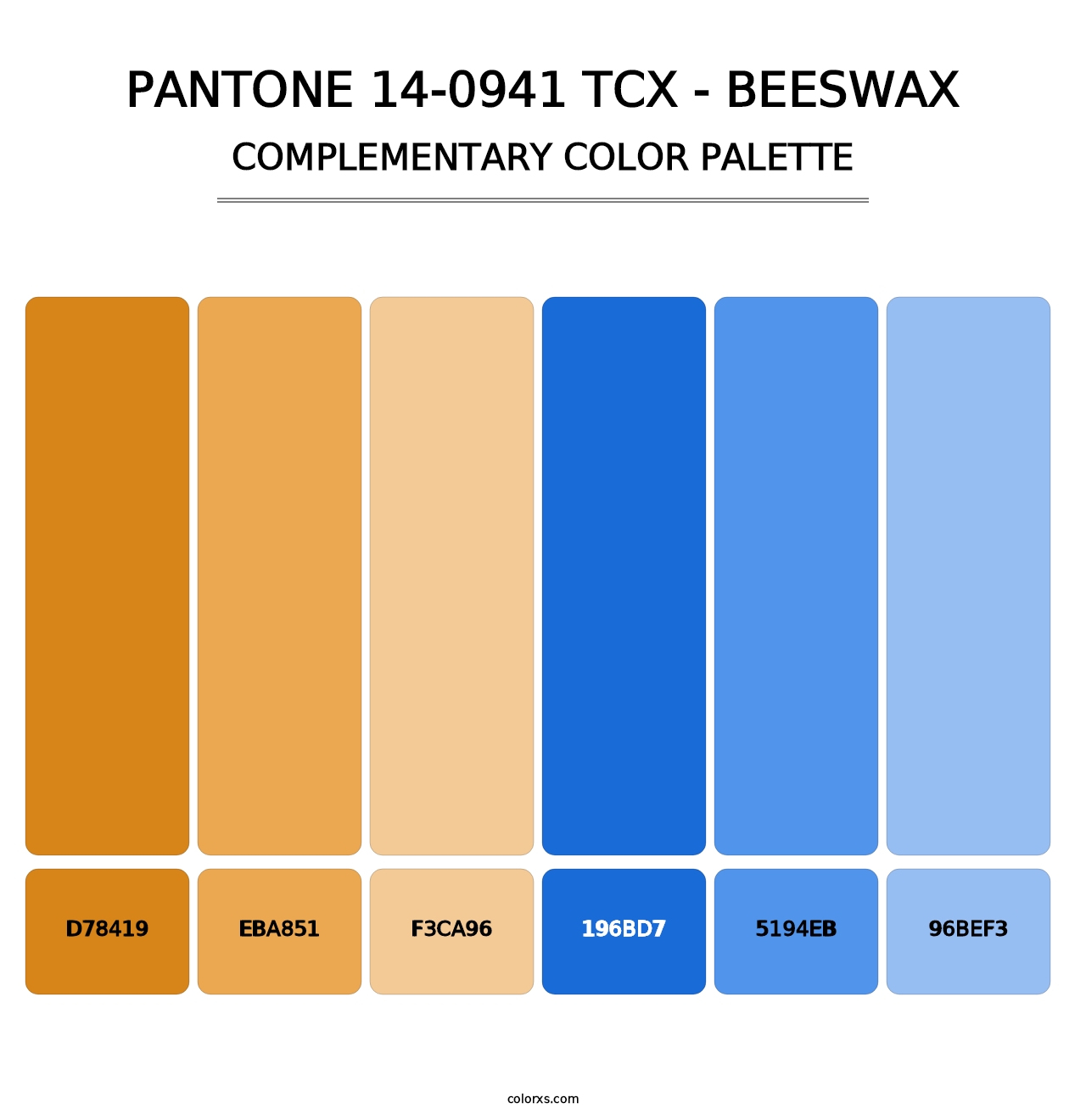PANTONE 14-0941 TCX - Beeswax - Complementary Color Palette
