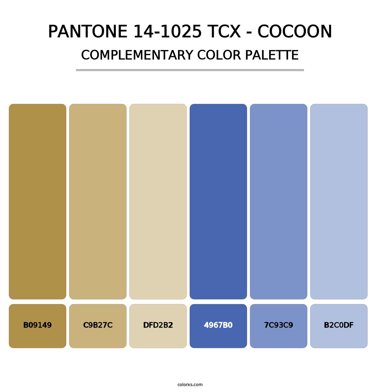 PANTONE 14-1025 TCX - Cocoon - Complementary Color Palette