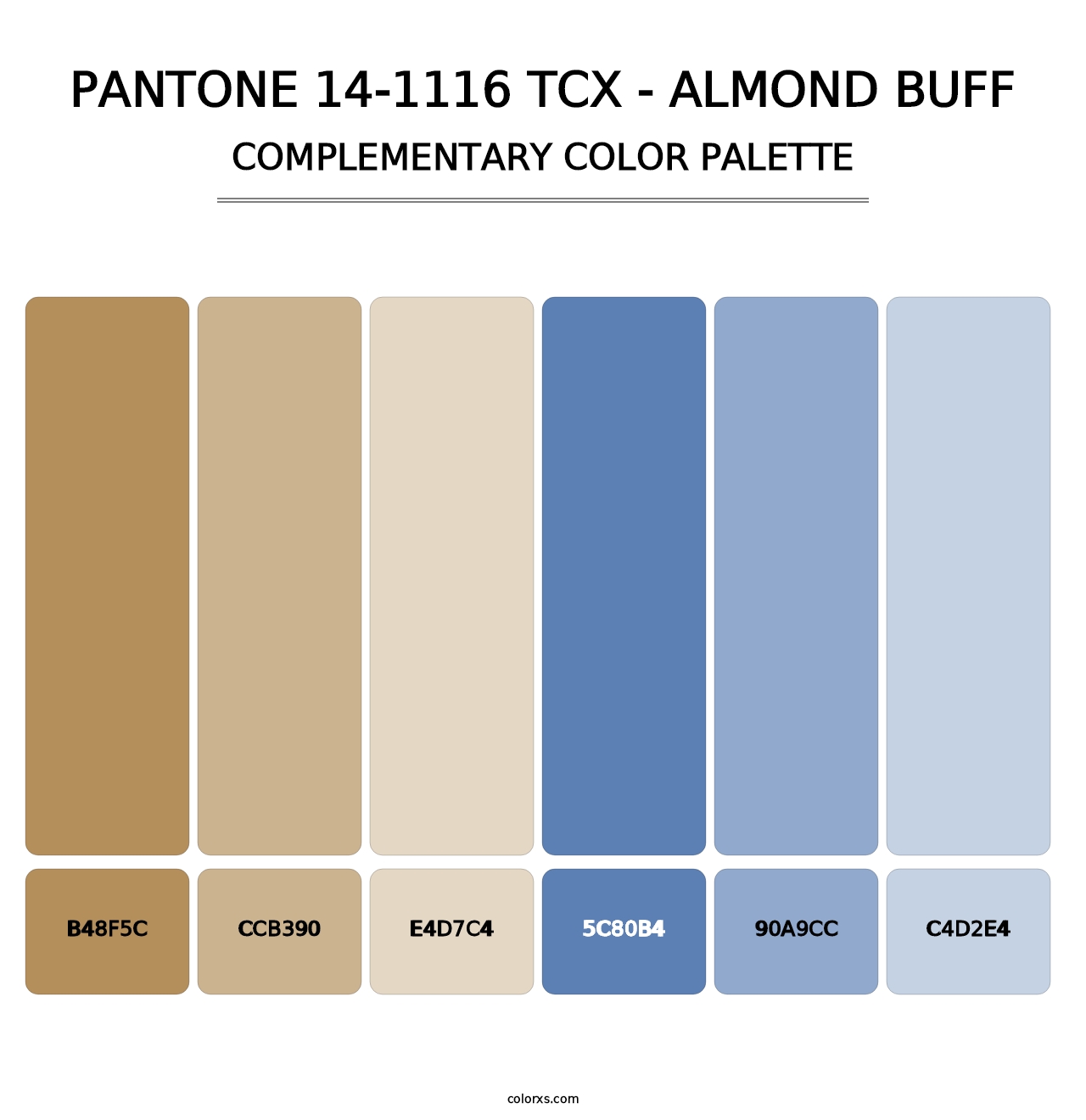 PANTONE 14-1116 TCX - Almond Buff - Complementary Color Palette