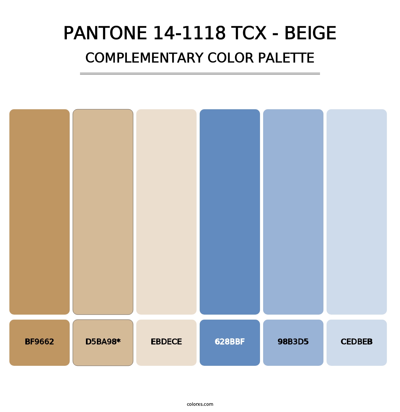 PANTONE 14-1118 TCX - Beige - Complementary Color Palette