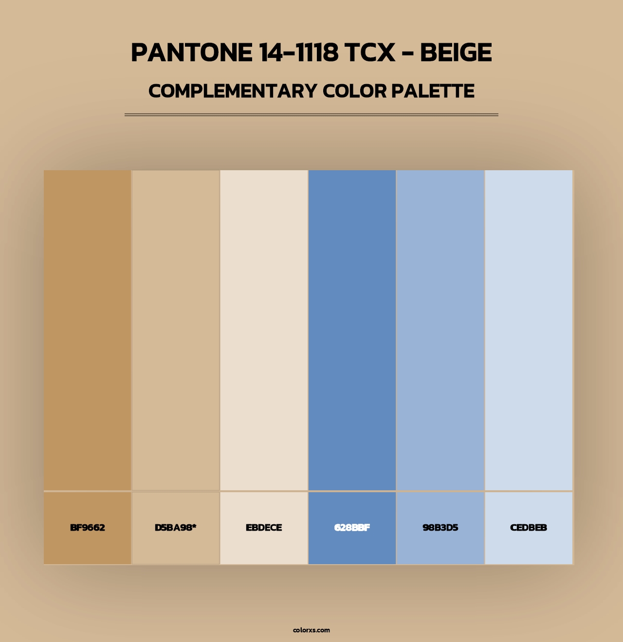 PANTONE 14-1118 TCX - Beige - Complementary Color Palette