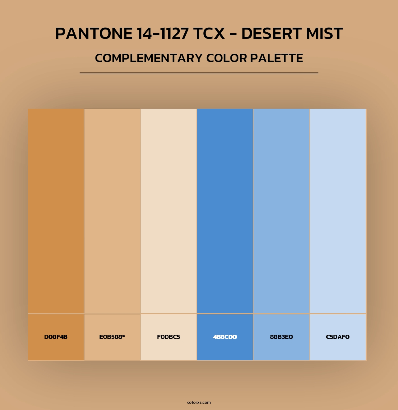 PANTONE 14-1127 TCX - Desert Mist - Complementary Color Palette
