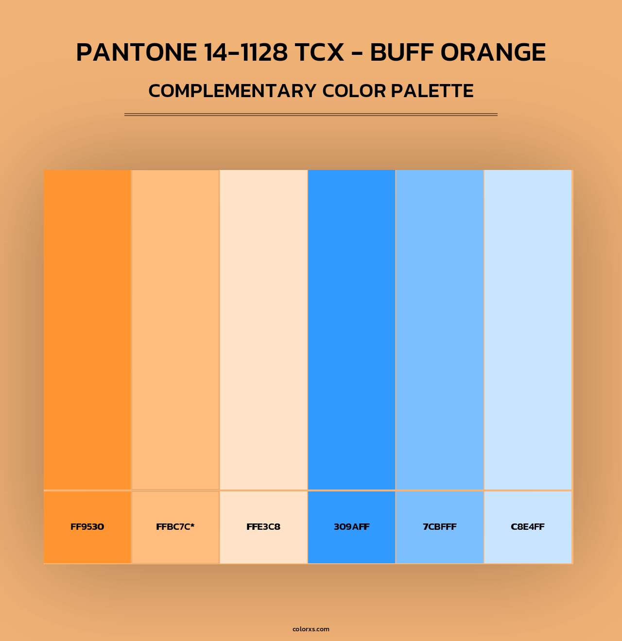 PANTONE 14-1128 TCX - Buff Orange - Complementary Color Palette