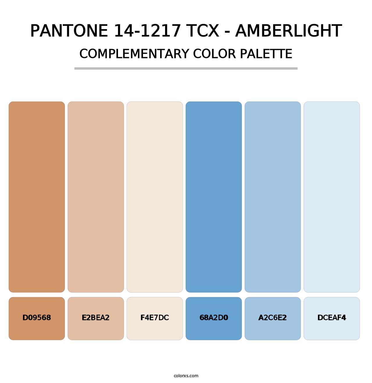 PANTONE 14-1217 TCX - Amberlight - Complementary Color Palette