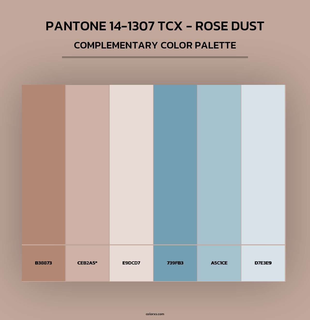 PANTONE 14-1307 TCX - Rose Dust - Complementary Color Palette