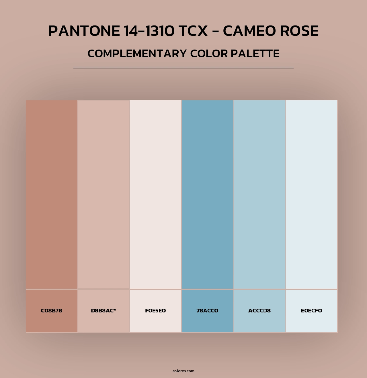 PANTONE 14-1310 TCX - Cameo Rose - Complementary Color Palette