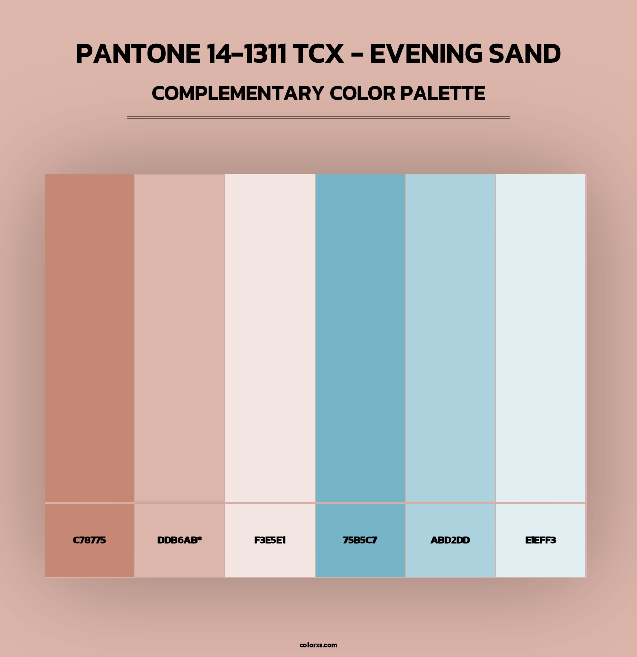 PANTONE 14-1311 TCX - Evening Sand - Complementary Color Palette