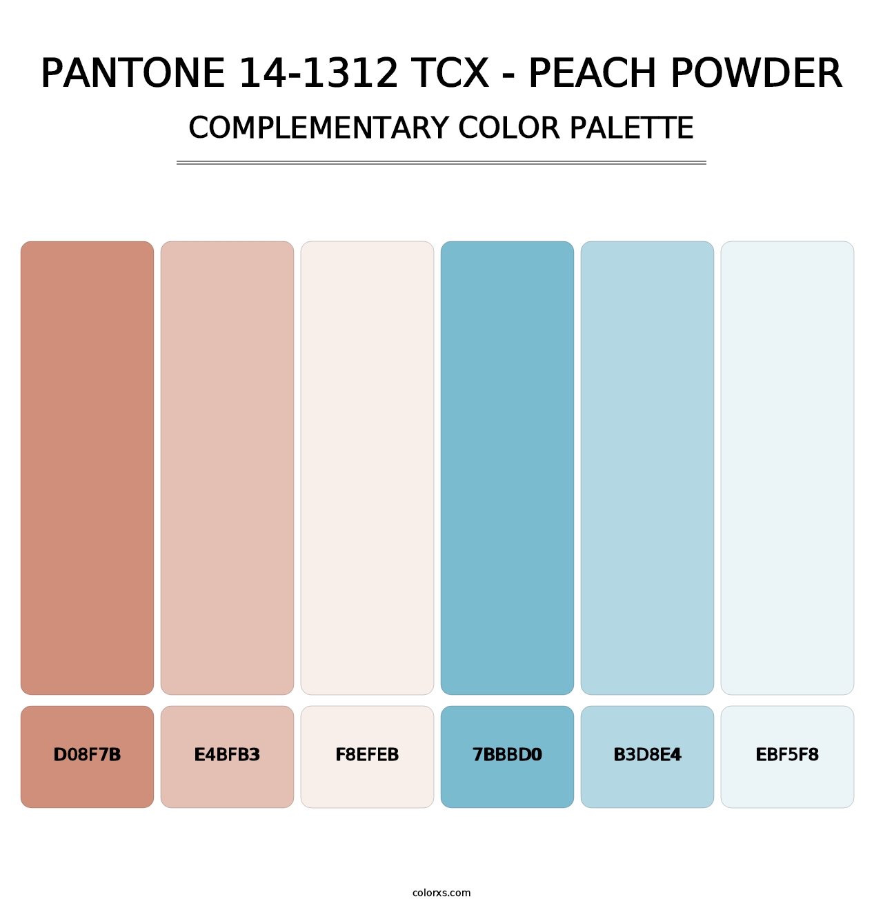 PANTONE 14-1312 TCX - Peach Powder - Complementary Color Palette