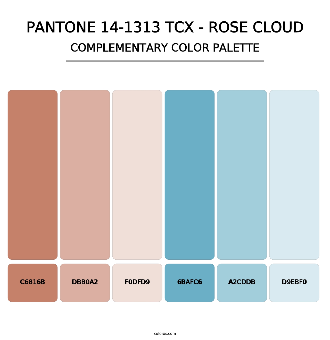 PANTONE 14-1313 TCX - Rose Cloud - Complementary Color Palette