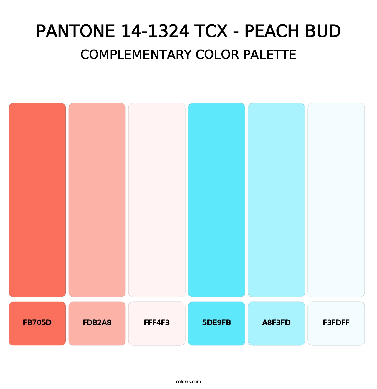 PANTONE 14-1324 TCX - Peach Bud - Complementary Color Palette