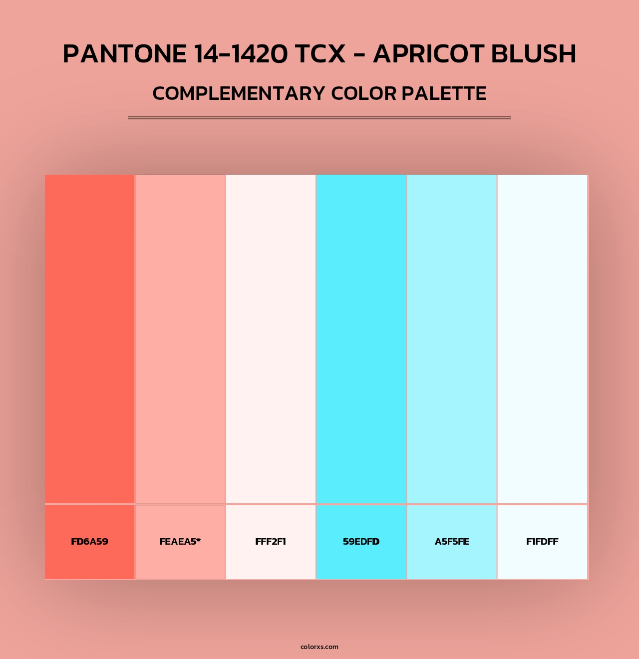 PANTONE 14-1420 TCX - Apricot Blush - Complementary Color Palette