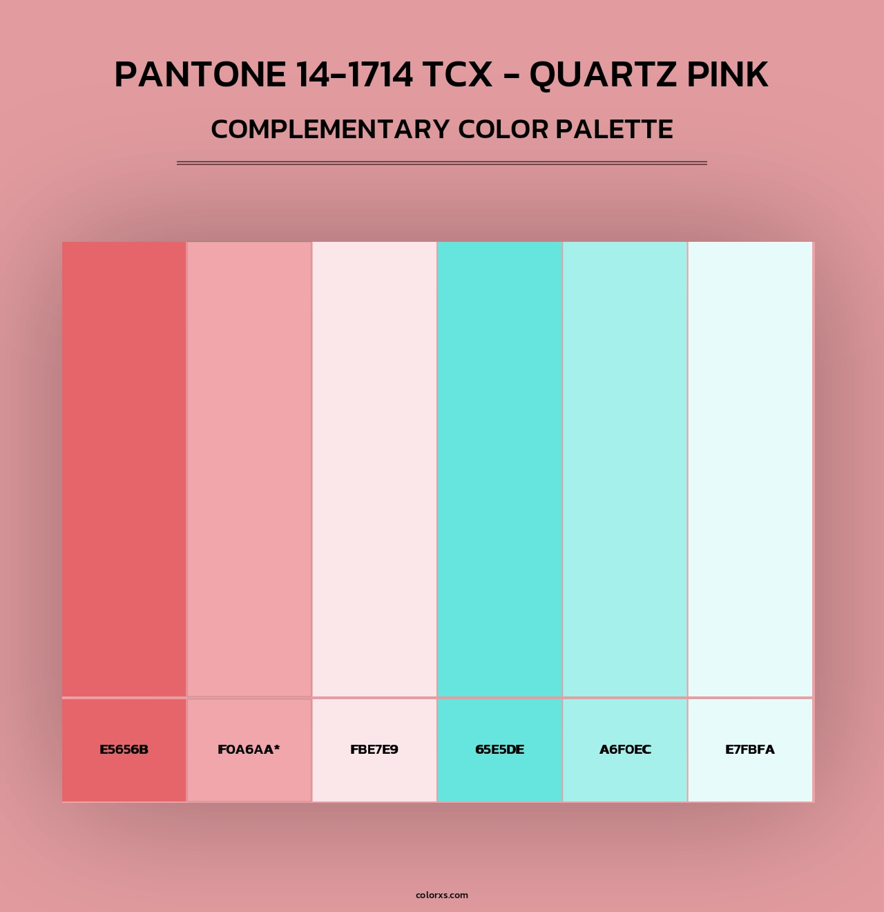 PANTONE 14-1714 TCX - Quartz Pink - Complementary Color Palette