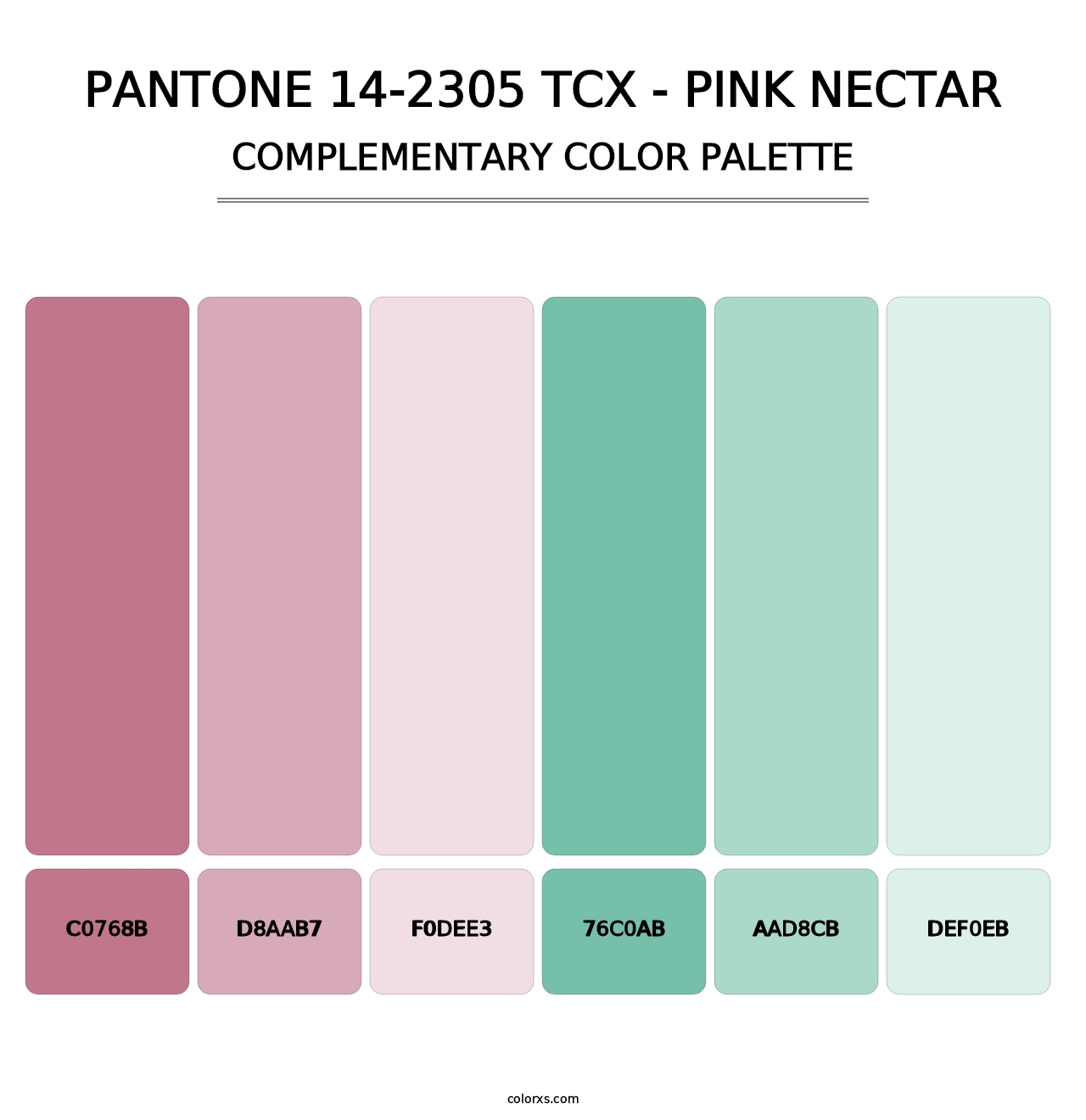 PANTONE 14-2305 TCX - Pink Nectar - Complementary Color Palette
