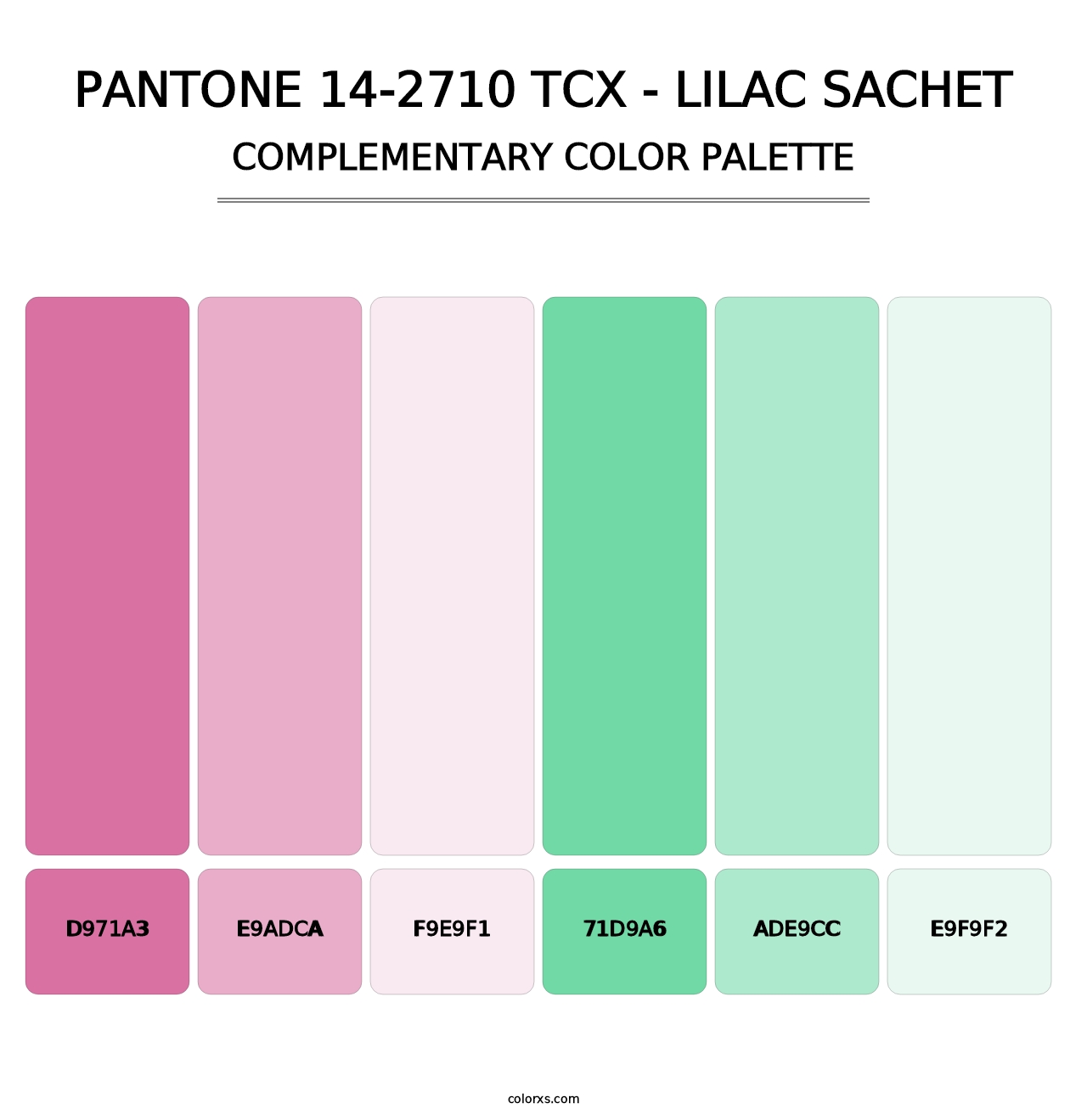 PANTONE 14-2710 TCX - Lilac Sachet - Complementary Color Palette