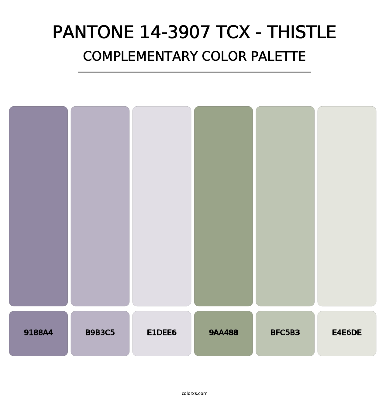 PANTONE 14-3907 TCX - Thistle - Complementary Color Palette